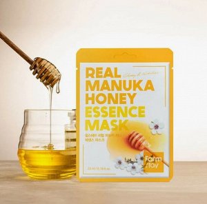FARMSTAY - МАСКА ТКАНЕВАЯ ДЛЯ ЛИЦА С ЭКСТРАКТОМ МЕДА МАНУКА REAL MANUKA HONEY ESSENCE MASK [23ml]
