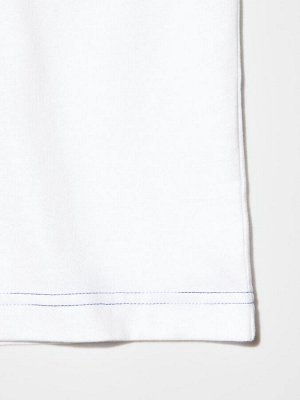 UNIQLO UT - хлопковая футболка Disney х BUAISOU с Микки Маусом, вдохновлённая японским индиго - 00 WHITE