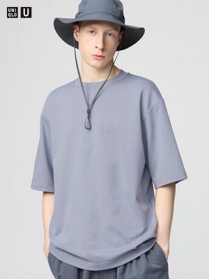 UNIQLO - хлопковая футболка оверсайз AIRism - 64 BLUE
