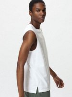 UNIQLO AIRism - базовая футболка без рукавов из хлопка - 00 WHITE
