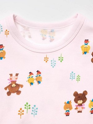 UNIQLO - детская пижама из серии «Школа медвежат» - 12 PINK
