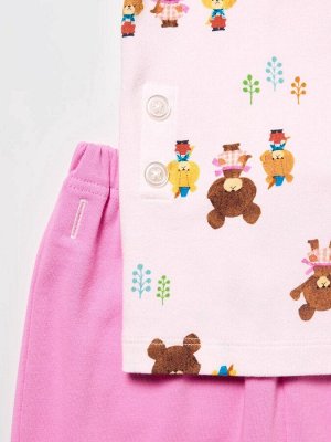 UNIQLO - детская пижама из серии «Школа медвежат» - 12 PINK