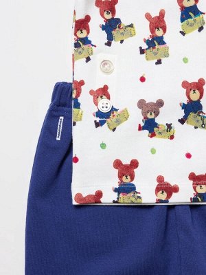 UNIQLO - детская пижама из серии «Школа медвежат» - 68 BLUE