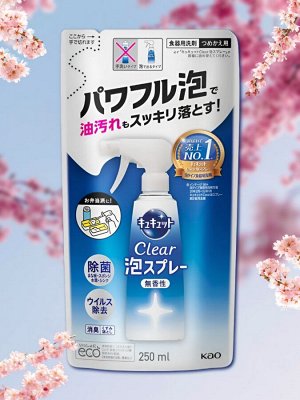 Средство для мытья посуды "CuCute" (без аромата / пена-спрей для мытья без губки) 250 мл