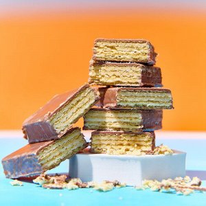 Батончик вафельный глазированный со вкусом "Ванильный крем и бельгийский шоколад", TM "SNAQ FABRIQ"