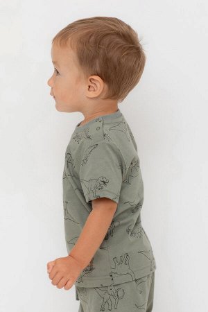 Фуфайка(Весна-Лето)+boys (зеленый чай, динозавры к552)