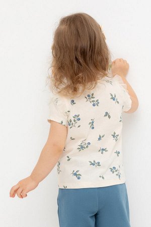 Фуфайка(Весна-Лето)+girls (айвори, голубика к561)