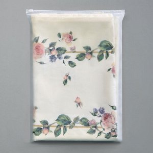 Скатерть Винтаж 140x180 см, Кремовая, 100% Хлопок с Пропиткой, Твил, 1 шт.