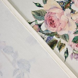 Скатерть Винтаж 140x180 см, Кремовая, 100% Хлопок с Пропиткой, Твил, 1 шт.