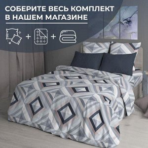 Наволочка 50*70 см, перкаль (Графис, серый)