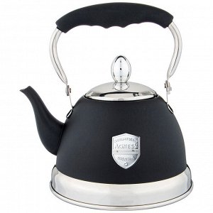 Заварочный чайник AGNESS Black Steel с термоаккумулирующим дном и складной ручкой, 1 шт.