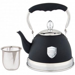 Заварочный чайник AGNESS Black Steel с термоаккумулирующим дном и складной ручкой, 1 шт.