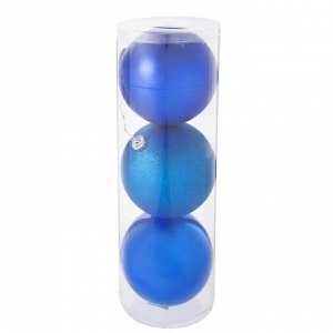 Набор шаров пластик d-15 см, 3 шт "Гиганты" синий