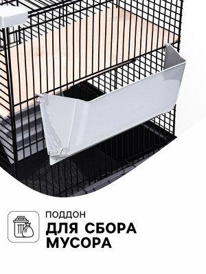 Клетка для шиншиллы "Пижон" №19, разборная, 58 х 40 х 49, серая