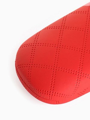 Футляр для очков на хлопушке, в клетку, размер 16x6x3 см, красный