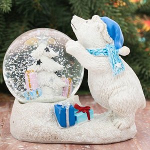 Подарочный набор «Мишка с севера»: снежный шар, свеча