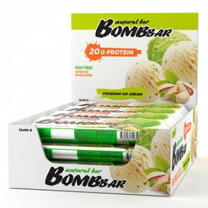 Батончик неглазированный со вкусом "фисташковый пломбир", ТМ "Bombbar", 60 гр.