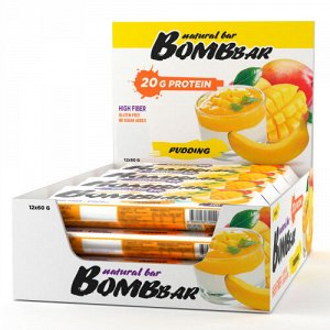 Батончик неглазированный "Пудинг" с ароматом манго и банана, ТМ "Bombbar", 60 гр.