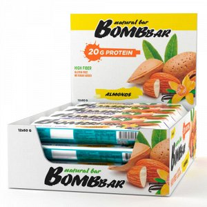 Батончик неглазированный "миндаль-ваниль", ТМ "Bombbar", 60 гр.