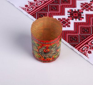 Деко про Форма бумажная для кулича «Хохлома», 70×85 мм