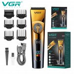 Профессиональная Машинка для стрижки волос, бороды, усов VGR VGR-663 аккумуляторная LED дисплей