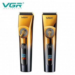 Профессиональная Машинка для стрижки волос, бороды, усов VGR VGR-663 аккумуляторная LED дисплей