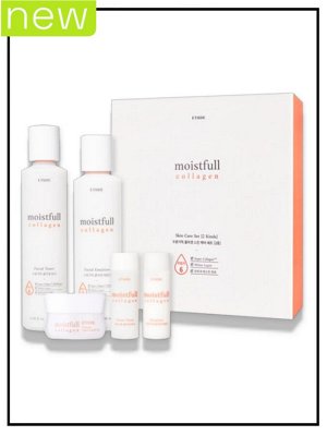 Etude Набор для ухода за кожей с коллагеном Set Skin Care Moistfull Collagen, 200мл/180мл/2*25мл/10мл