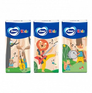 Платки носовые Zewa Kids детские 3-х слойные неароматиз. белые 10шт №10	ЭвоКом ООО