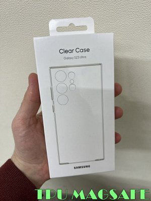 Силиконовый прозрачный чехол для Samsung серия S22 и S23 и S24 MagSafe Magnetic Power