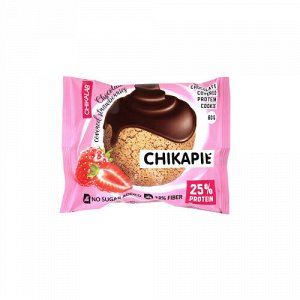 Печенье глазированное с начинкой "Клубника в шоколаде", ТМ "CHIKALAB" 60гр