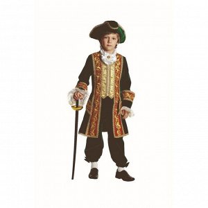 Детский карнавальный костюм «Пётр I», (бархат, парча), размер 30, рост 116 см