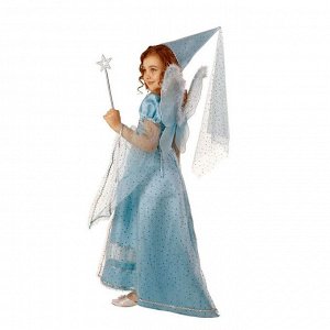 Карнавальный костюм «Сказочная фея», бархат, размер 32, рост 122 см, цвет голубой