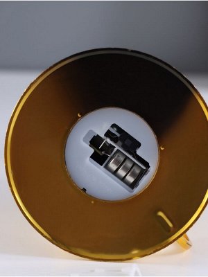 Фигурка светящаяся RISALUX «Лампа», LED 3xLR44, с эффектом живого пламени, золото, 11x11x22 см
