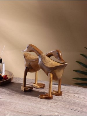 Сувенир «Пара уточек», 25x13x20 см, дерево