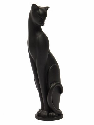 Фигурка гипс «Кошка Грация», чёрная, 6x7x23 см