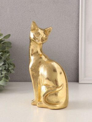 Фигурка полистоун «Золотая кошка», 11.5x7.5x20.5 см