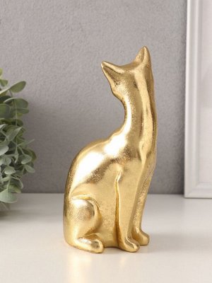 Фигурка полистоун «Золотая кошка», 11.5x7.5x20.5 см