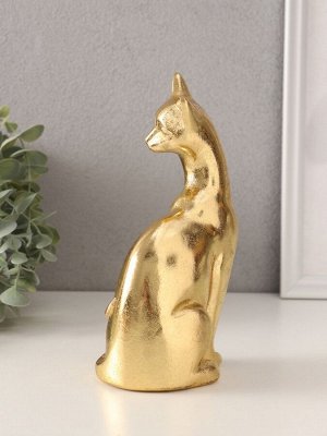 Фигурка полистоун «Золотая кошка», 11.5x7.5x20.5 см