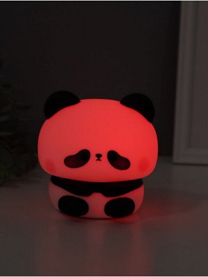 Фигурка светящаяся RISALUX «Панда», 2 Вт, LED-ночник антистресс, RGB, USB, 10x10.5x10.5 см