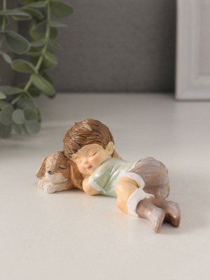 Фигурка полистоун «Лучшие друзья: малыш и собака», 11x6.5x4 см