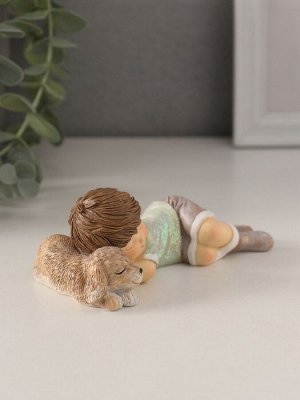 Фигурка полистоун «Лучшие друзья: малыш и собака», 11x6.5x4 см