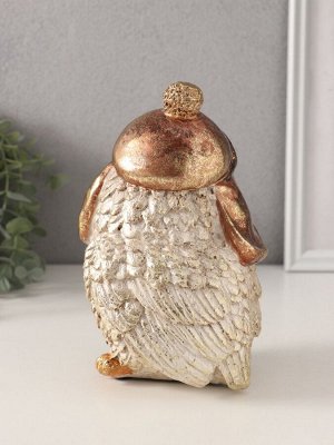 Фигурка полистоун «Сова в шапке-ушанке», 10.5x12x18 см