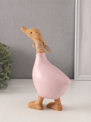 Фигурка полистоун «Утка с ромашками и тюльпанами», 17x7.5x21.5 см
