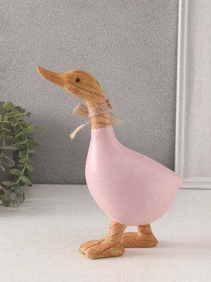 Фигурка полистоун «Утка с ромашками и тюльпанами», 17x7.5x21.5 см