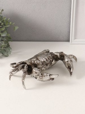 Фигурка «Серебристый краб», полистоун, 30x19.5x7 см