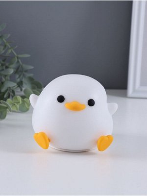 Фигурка светящаяся RISALUX «Утенок», 2 Вт, LED-ночник антистресс, RGB, USB, 10x12x9.5 см