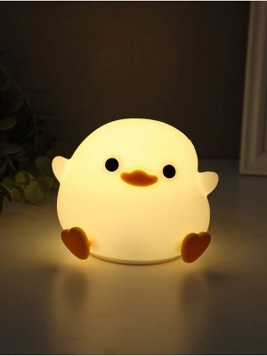 Фигурка светящаяся RISALUX «Утенок», 2 Вт, LED-ночник антистресс, RGB, USB, 10x12x9.5 см