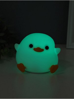 Фигурка светящаяся RISALUX «Утенок», 2 Вт, LED-ночник антистресс, RGB, USB, 10x12x9.5 см
