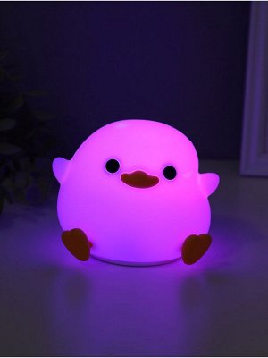 Фигурка светящаяся RISALUX «Утенок», 2 Вт, LED-ночник антистресс, RGB, USB, 10x12x9.5 см