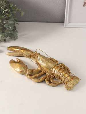 Фигурка «Золотой лобстер», полистоун, 32x14x6.7 см